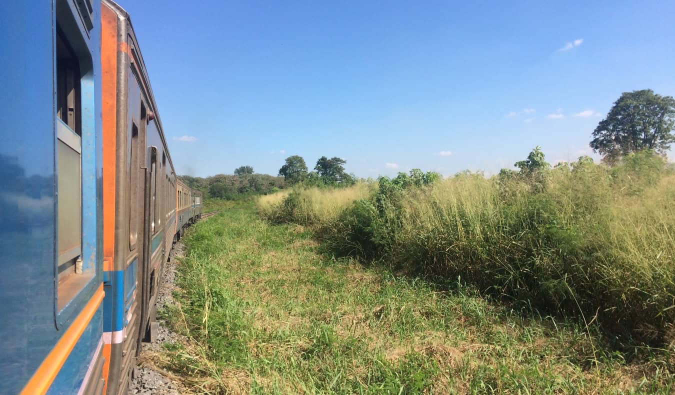 A train in Isaan, Thailand