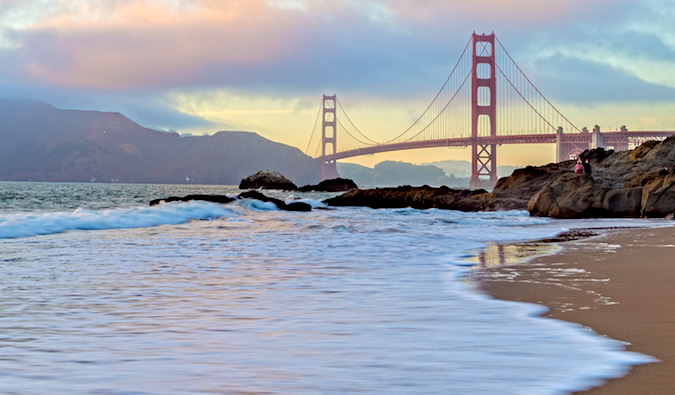 Bakers Beach Sunset in San Francisco by Laurence Norah