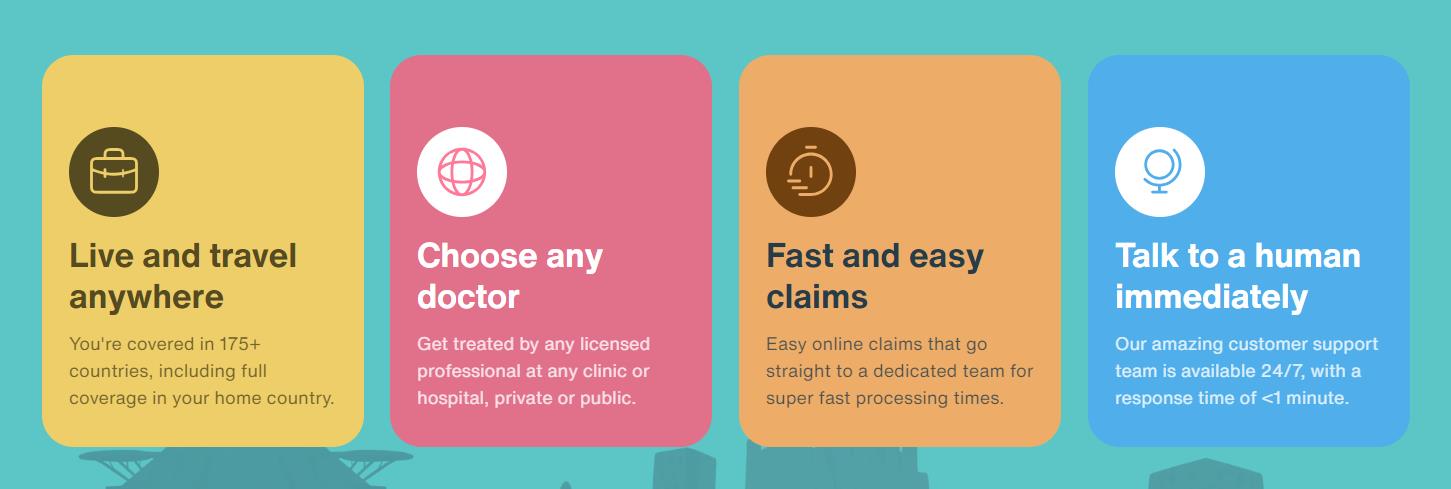 A screenshot from Nomad Insurance Complete by SafetyWing insurance