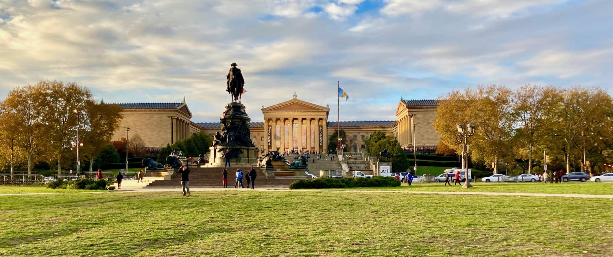 Panoramic view of the Museum of Art in Philadelphia, USA