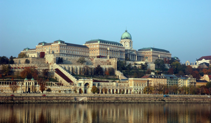 Buda Castle on the edge of the Danube River in Budapest, Hungary